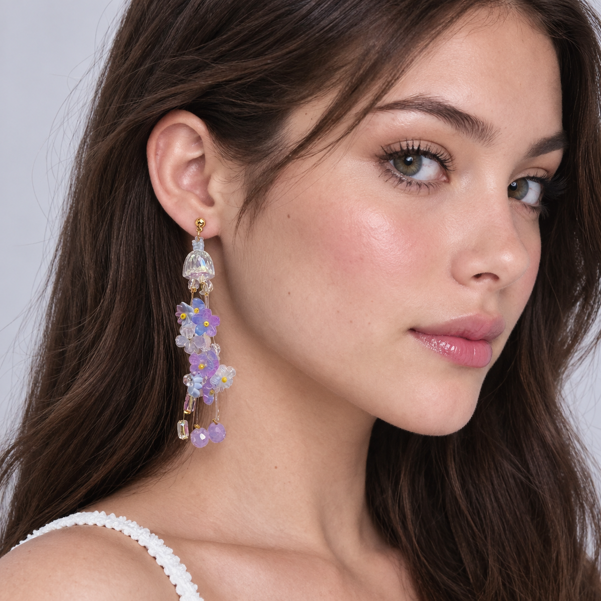 Lavender Jellyfish Earrings