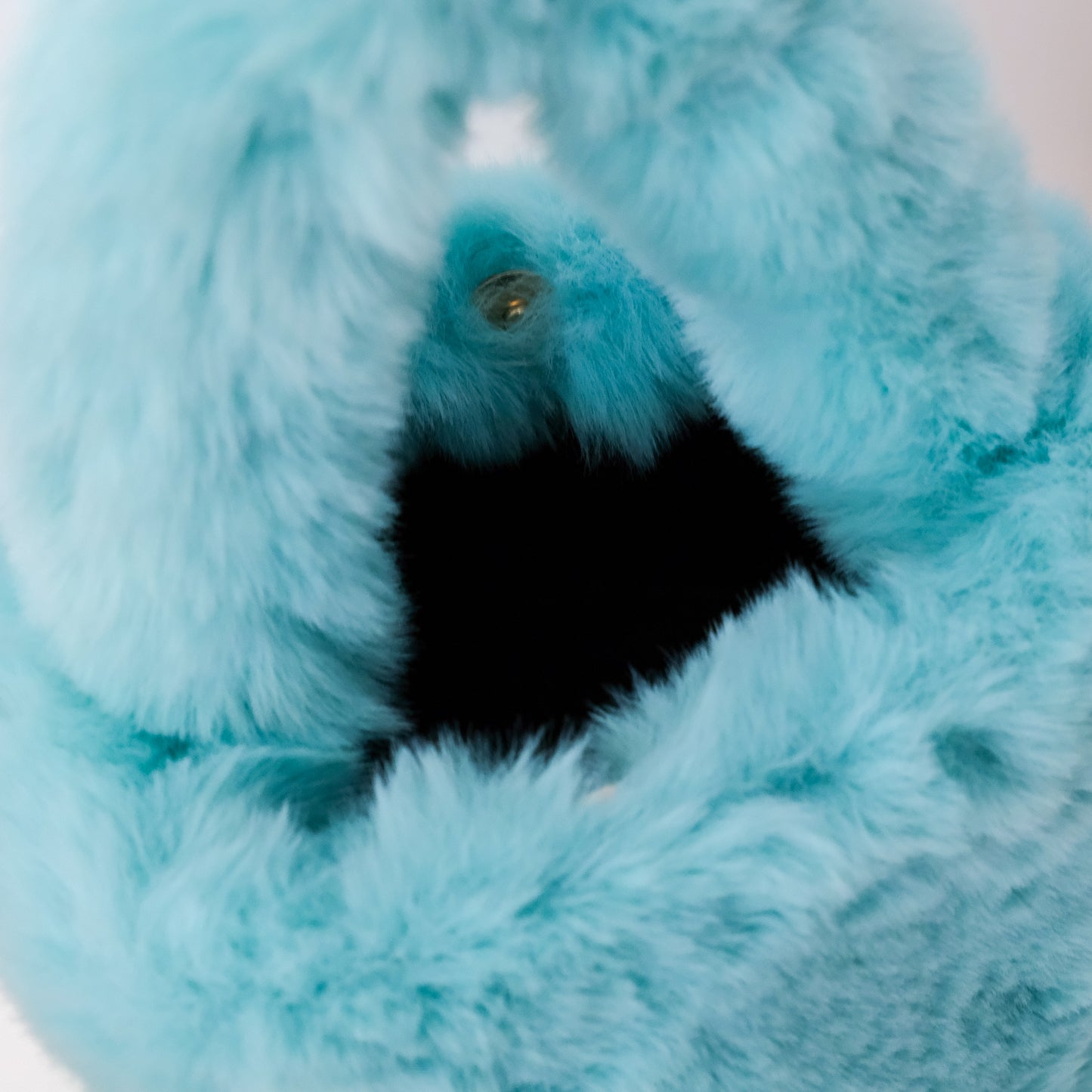 Cyan Faux Fur Bucket 🩵