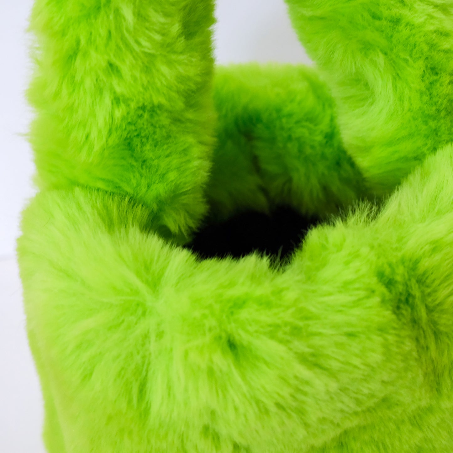 Green Faux Fur Bucket 💚