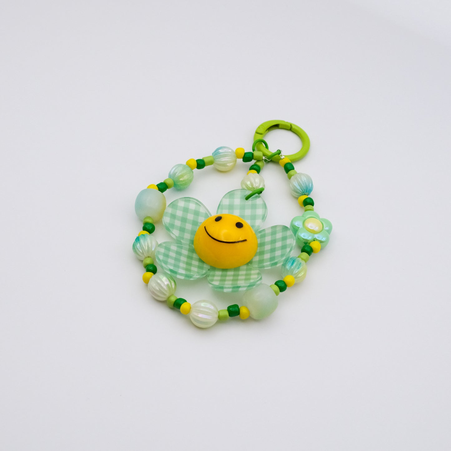 Green Happy Checkerbloom Charm