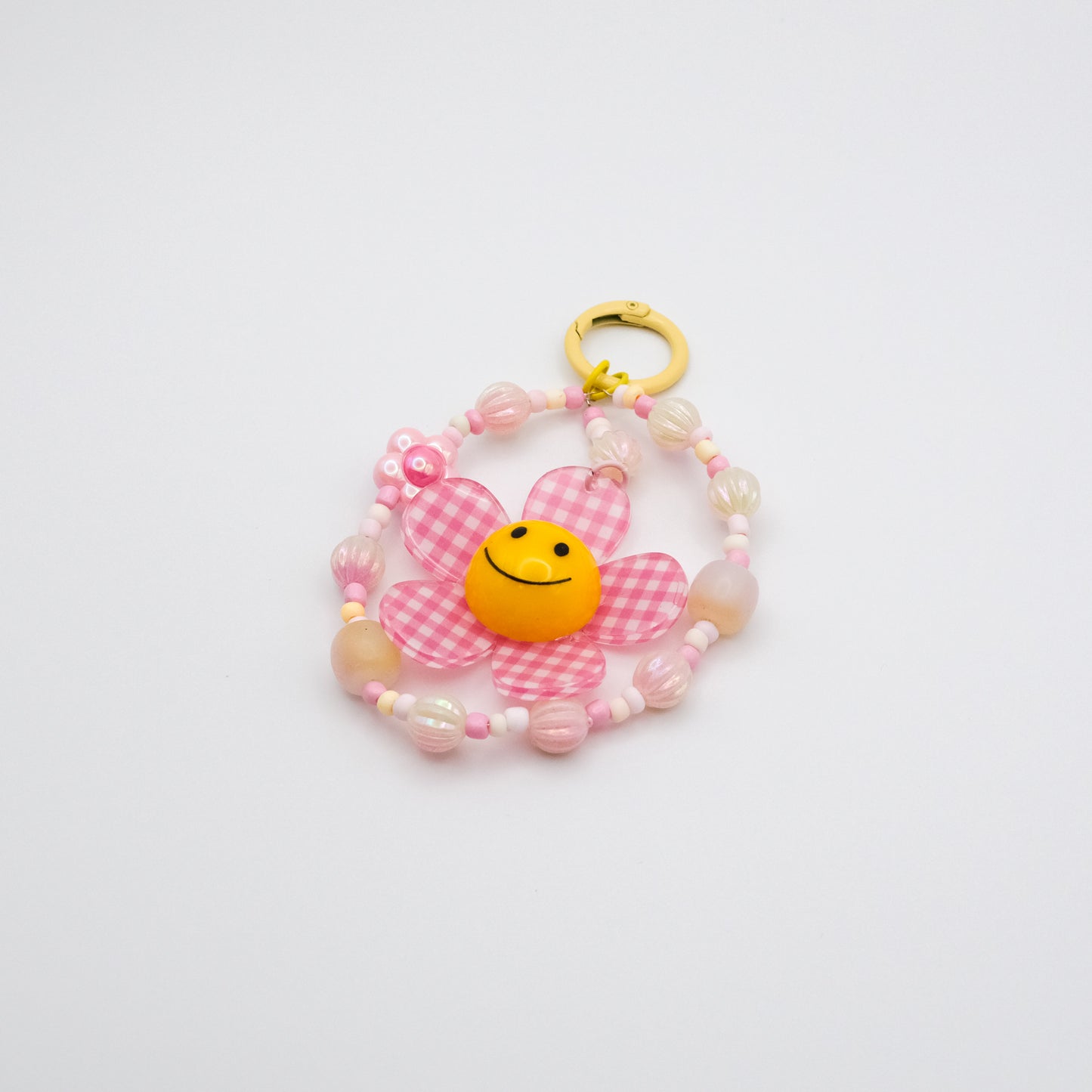 Pink Happy Checkerbloom Charm 🌸