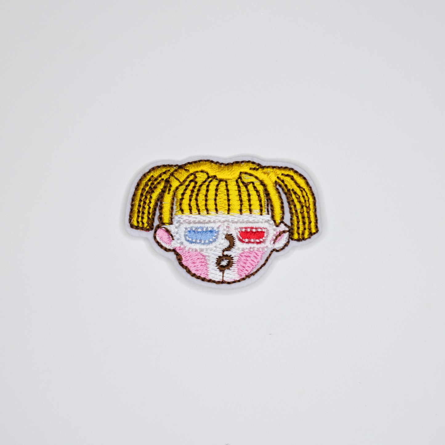 3D Glasses Girl Patch