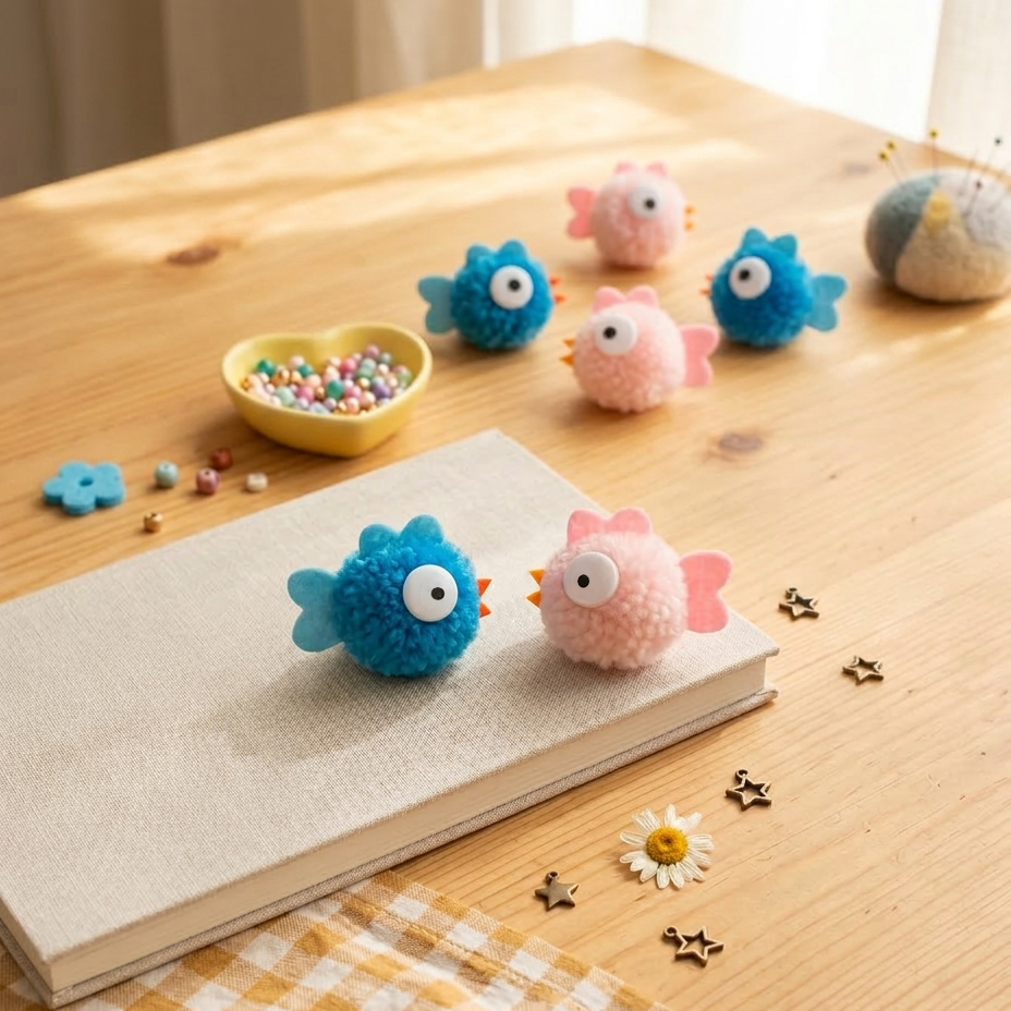 Fluffy Blue Fish Brooch🐟💙