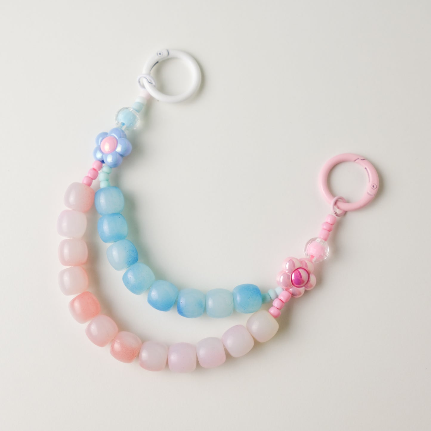 Blue & Pink Blossom Duo Beaded Chain