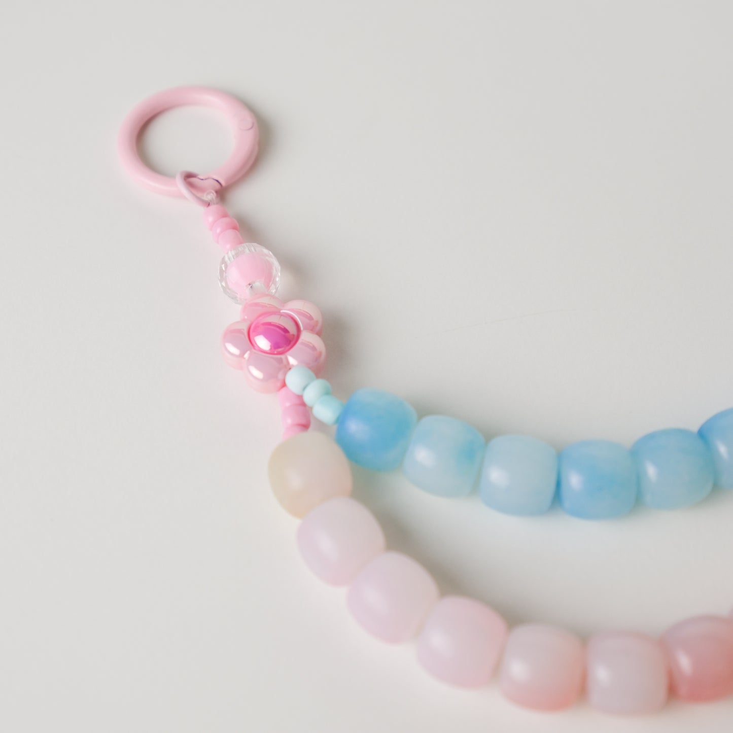 Blue & Pink Blossom Duo Beaded Chain