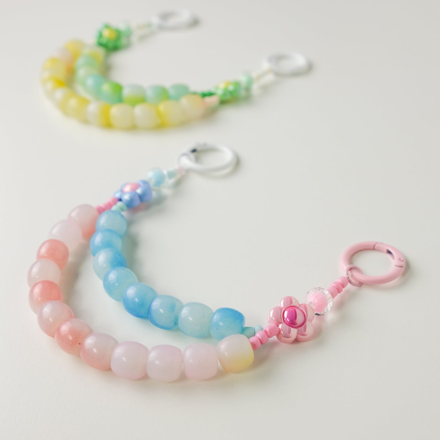 Blue & Pink Blossom Duo Beaded Chain