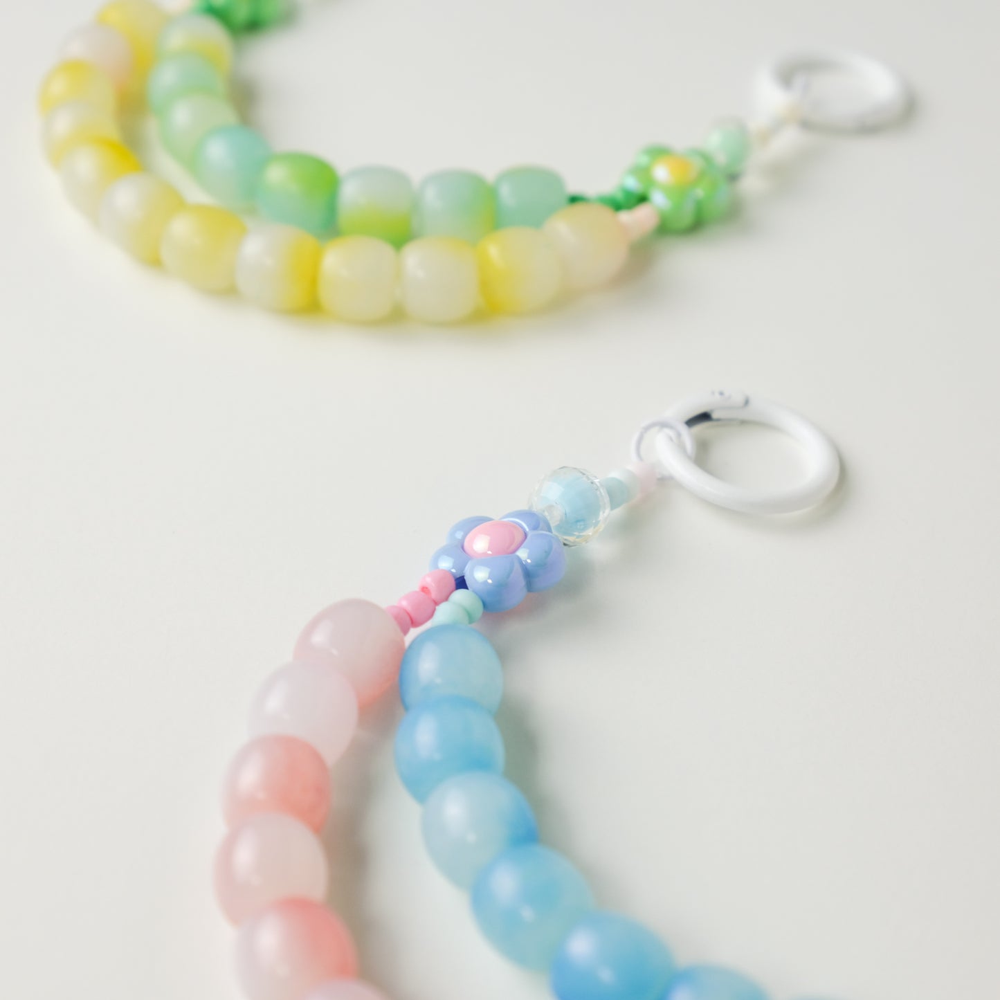 Blue & Pink Blossom Duo Beaded Chain