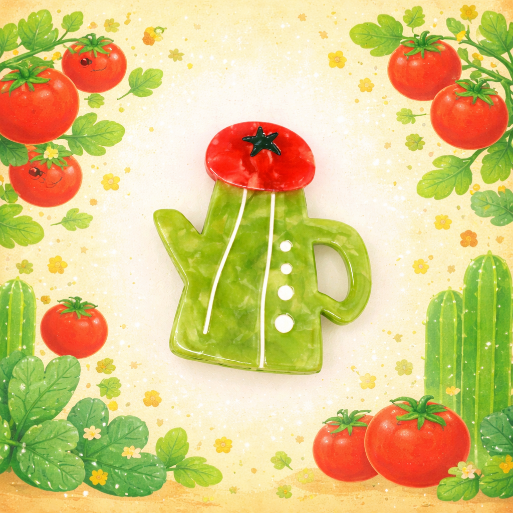 Tomato Cactus Hair Clip