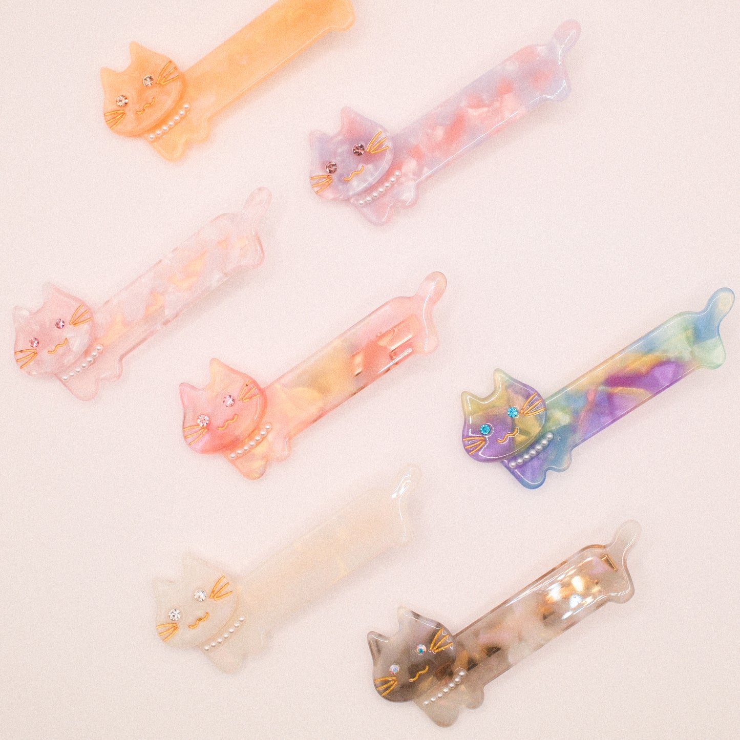 Cotton Candy Pink Cat Hair Clip