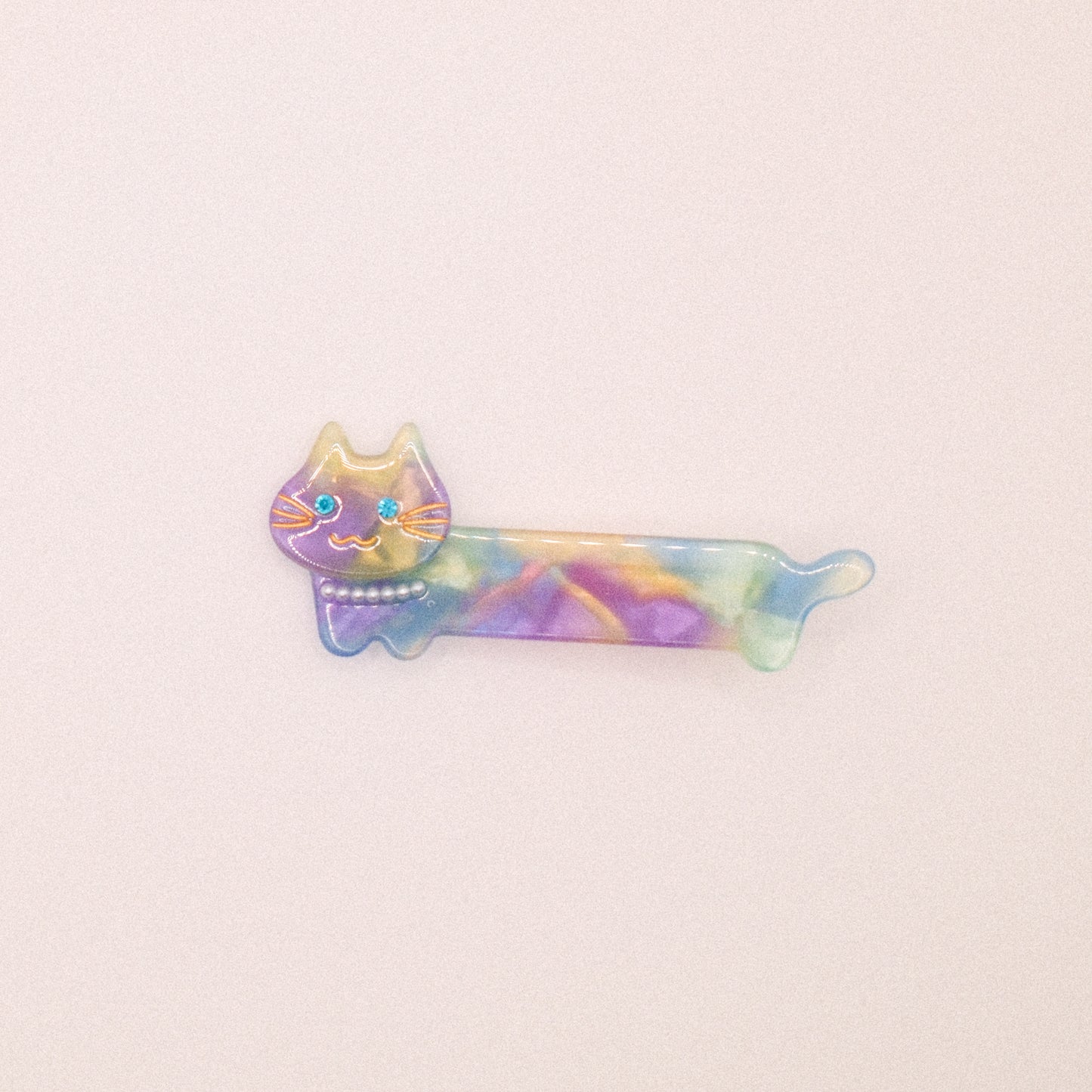 Rainbow Marble Cat Hair Clip