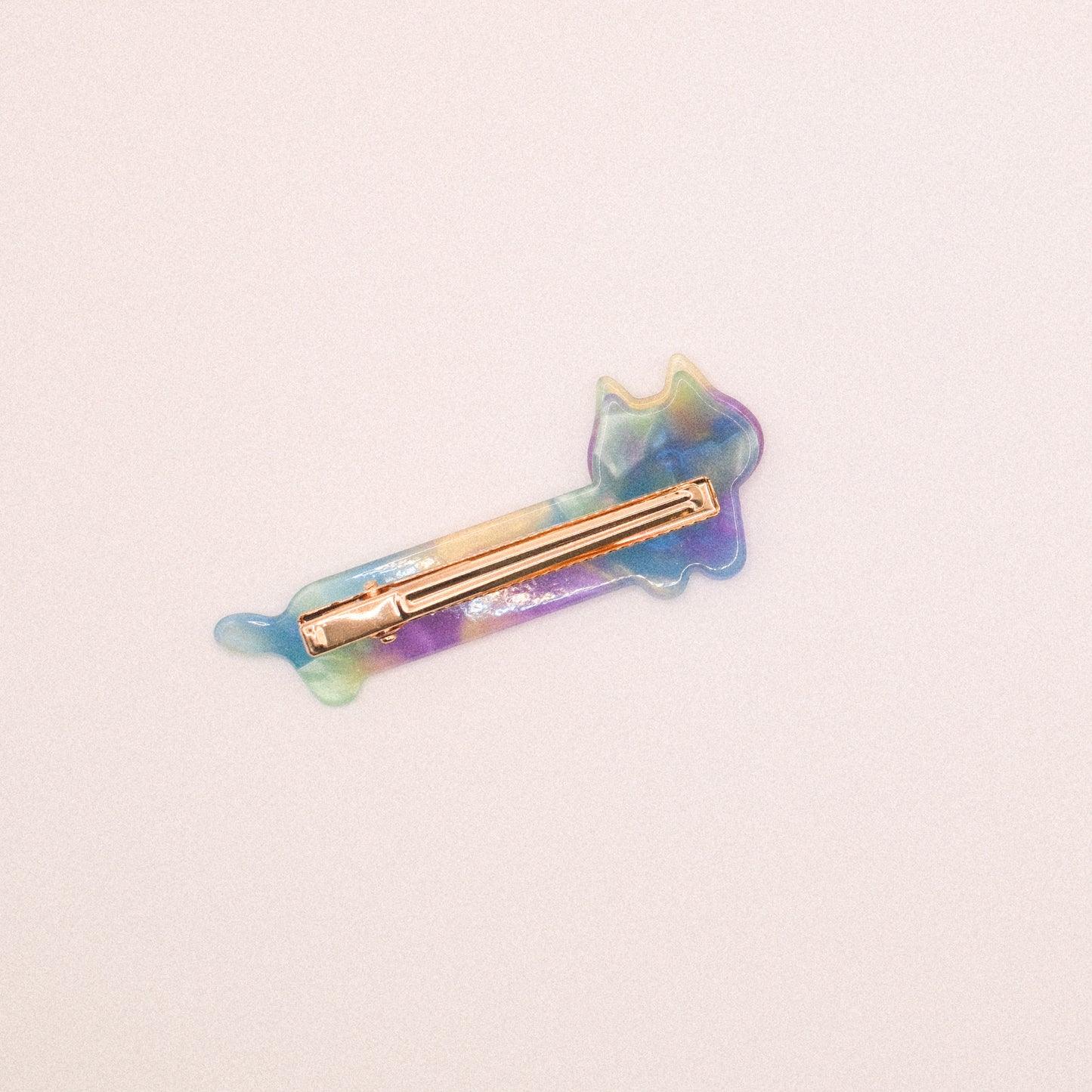Rainbow Marble Cat Hair Clip