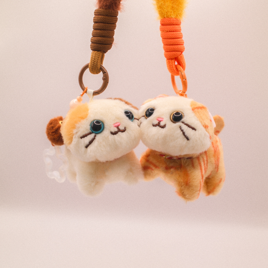 Calico & Ginger Cat Buddies Charm