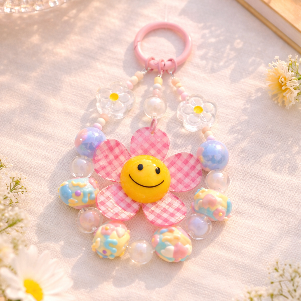 Mermaid Cutie Checkerbloom Beaded Charm