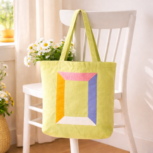 Pastel Corduroy Tote Bag