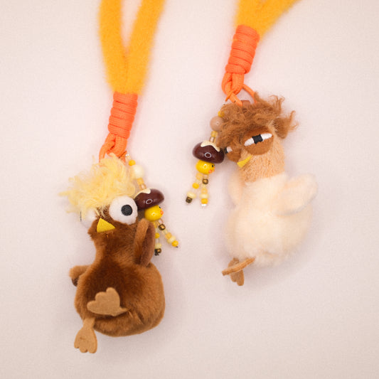 Mad Hair Chicken Buddies Charm