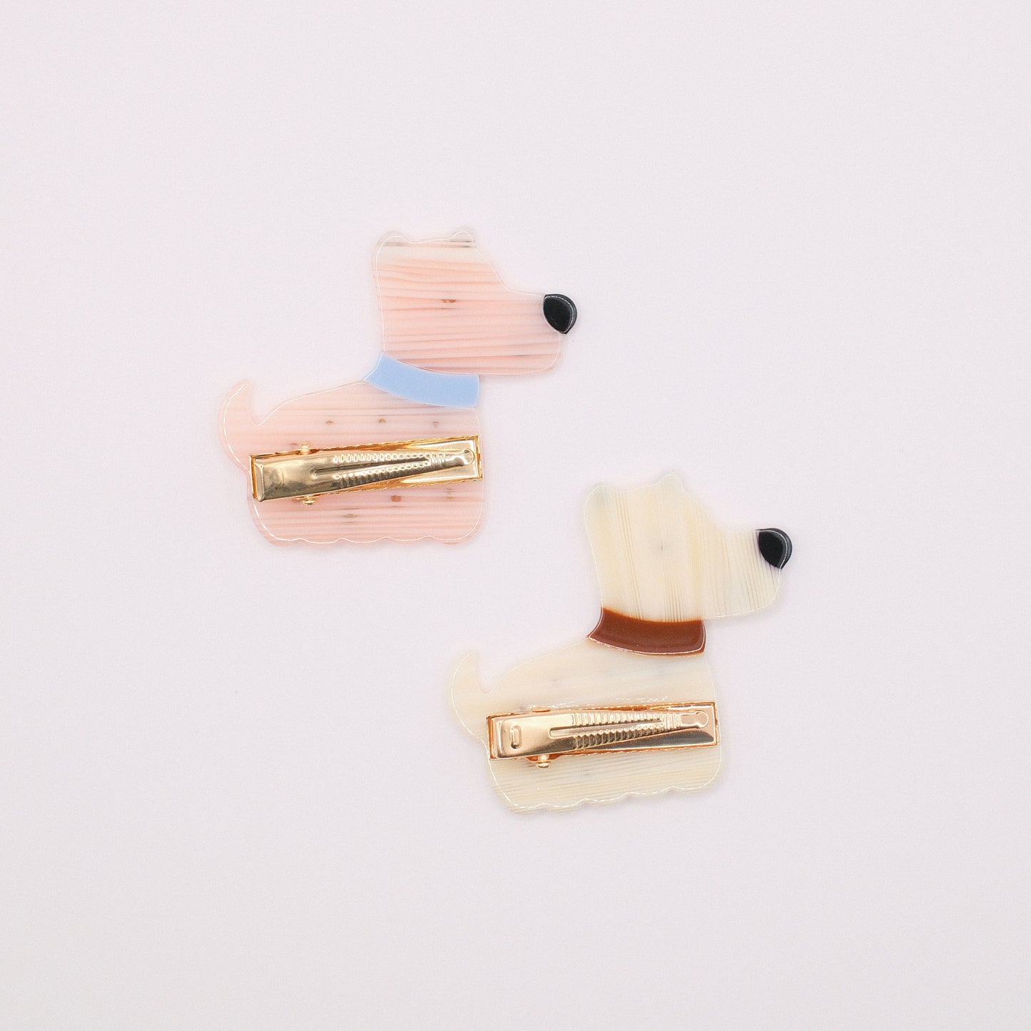 Pink Pup Jewel Hair Clip