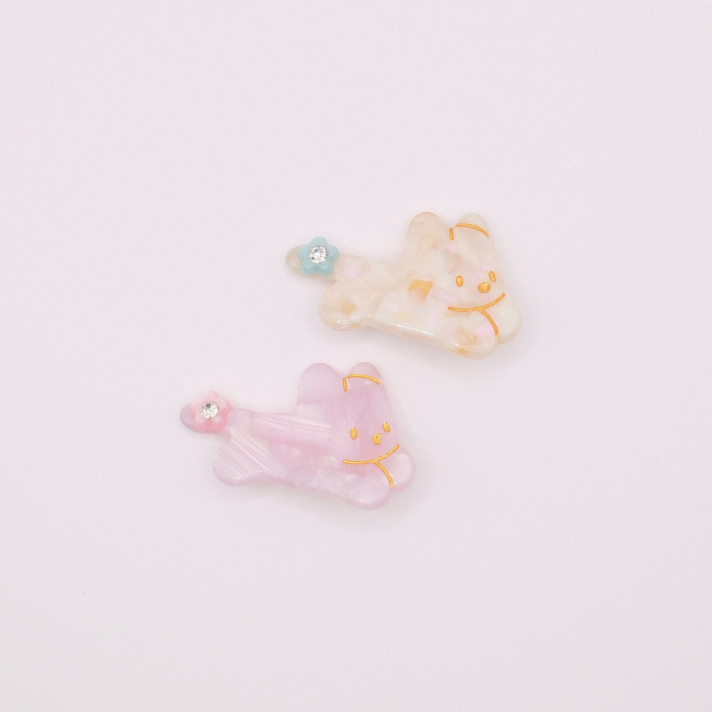 Cream Rabbit Hair Clip