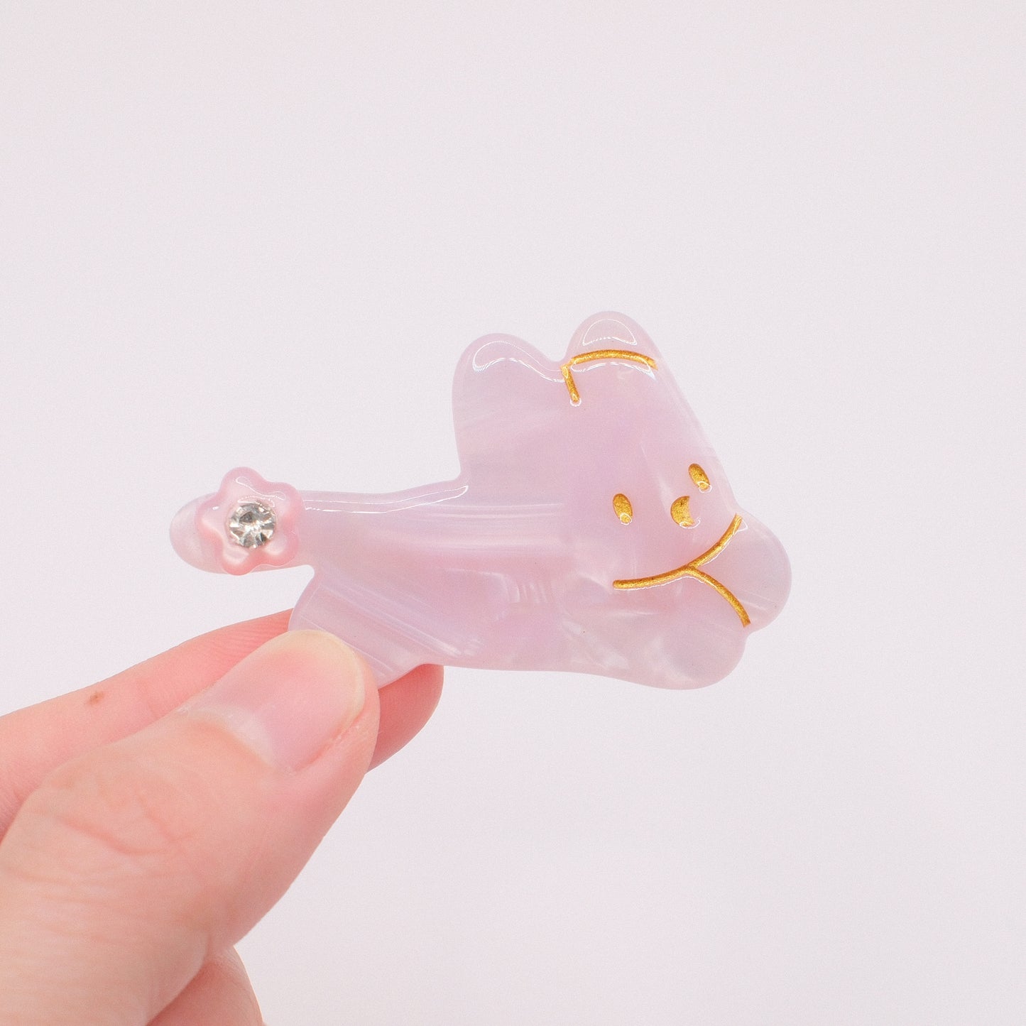 Lilac Rabbit Hair Clip