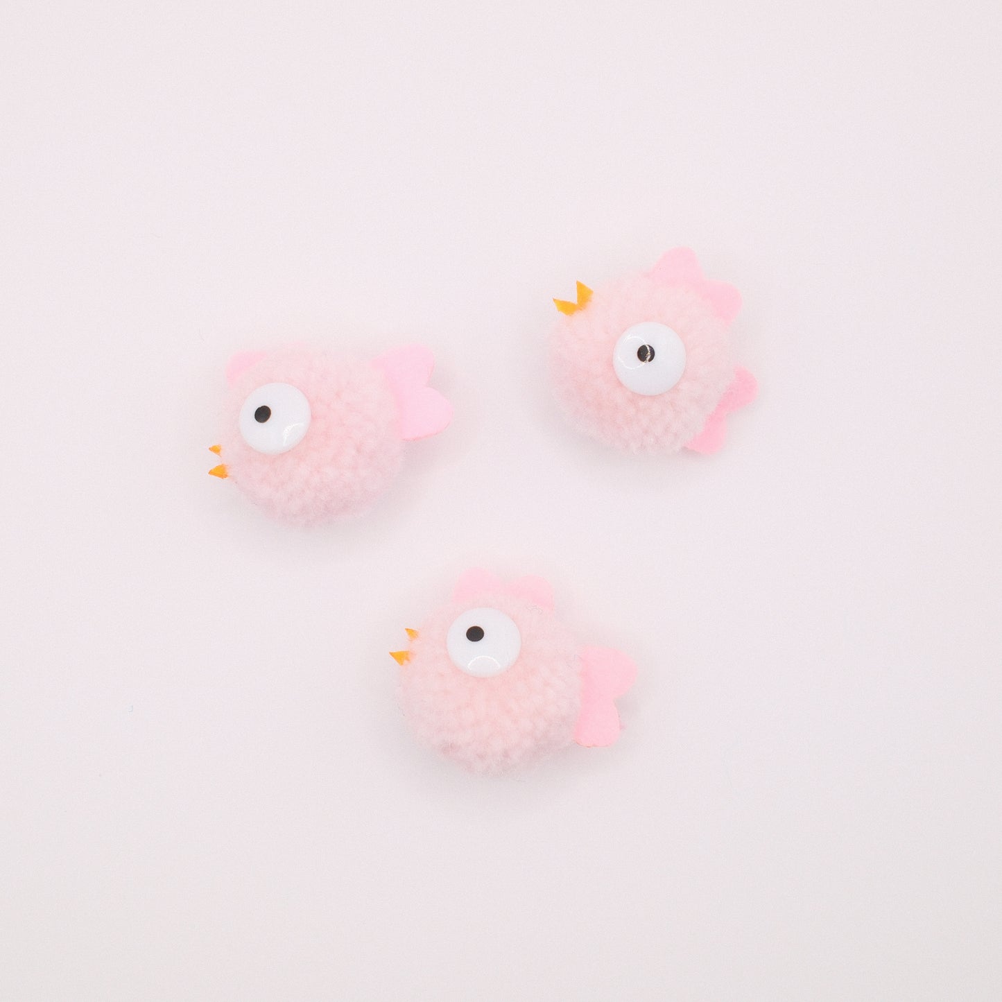 Fluffy Pink Fish Brooch