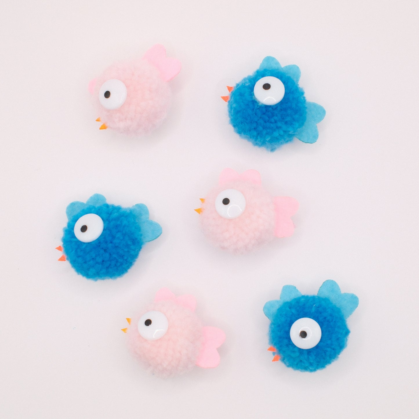 Fluffy Pink Fish Brooch