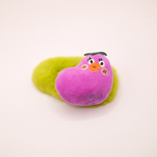 Ms Eggplant Furry Side Hair Clip