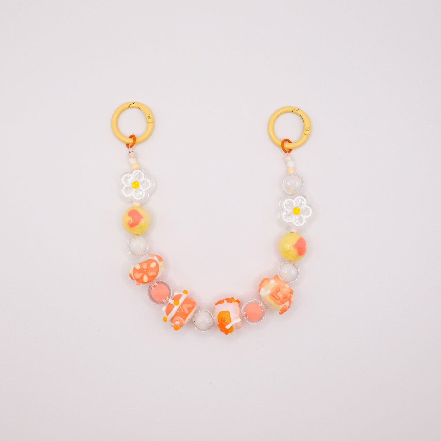 Orange Beaded Chain 🍊✨