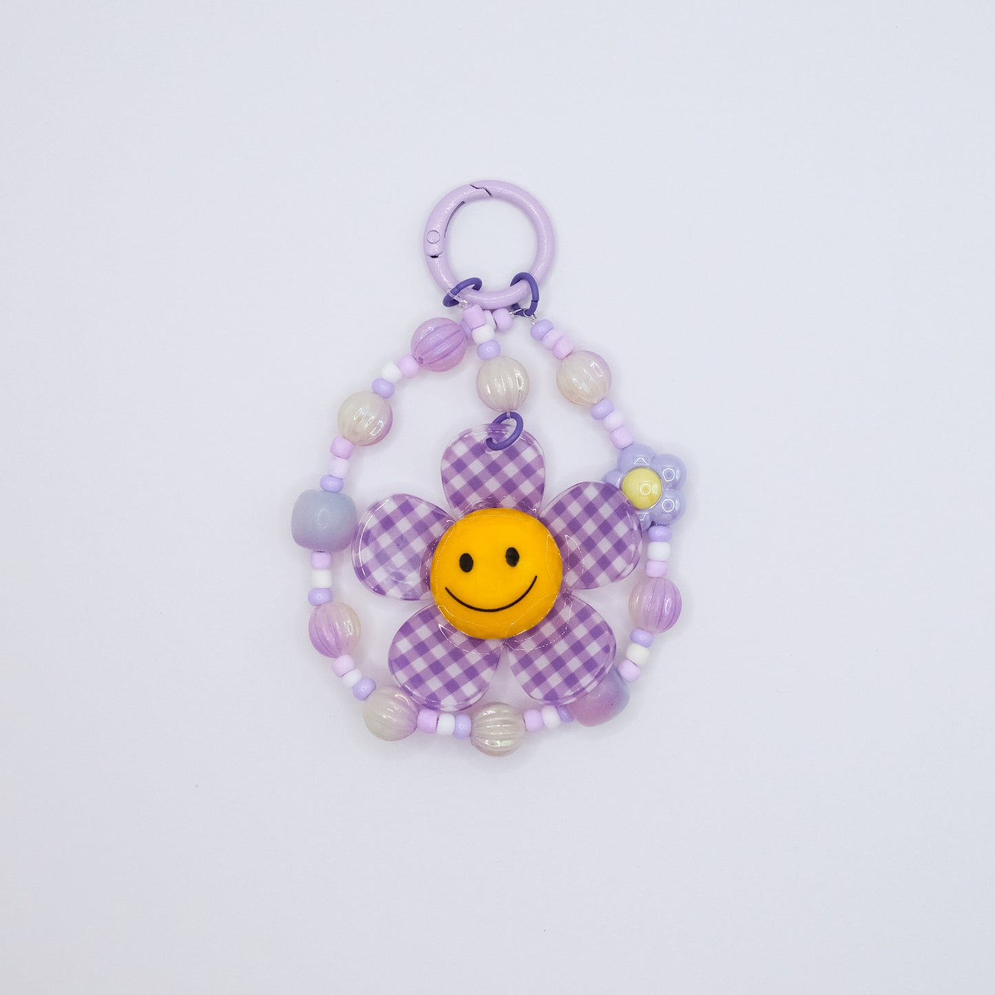 Purple Happy Checkerbloom Charm