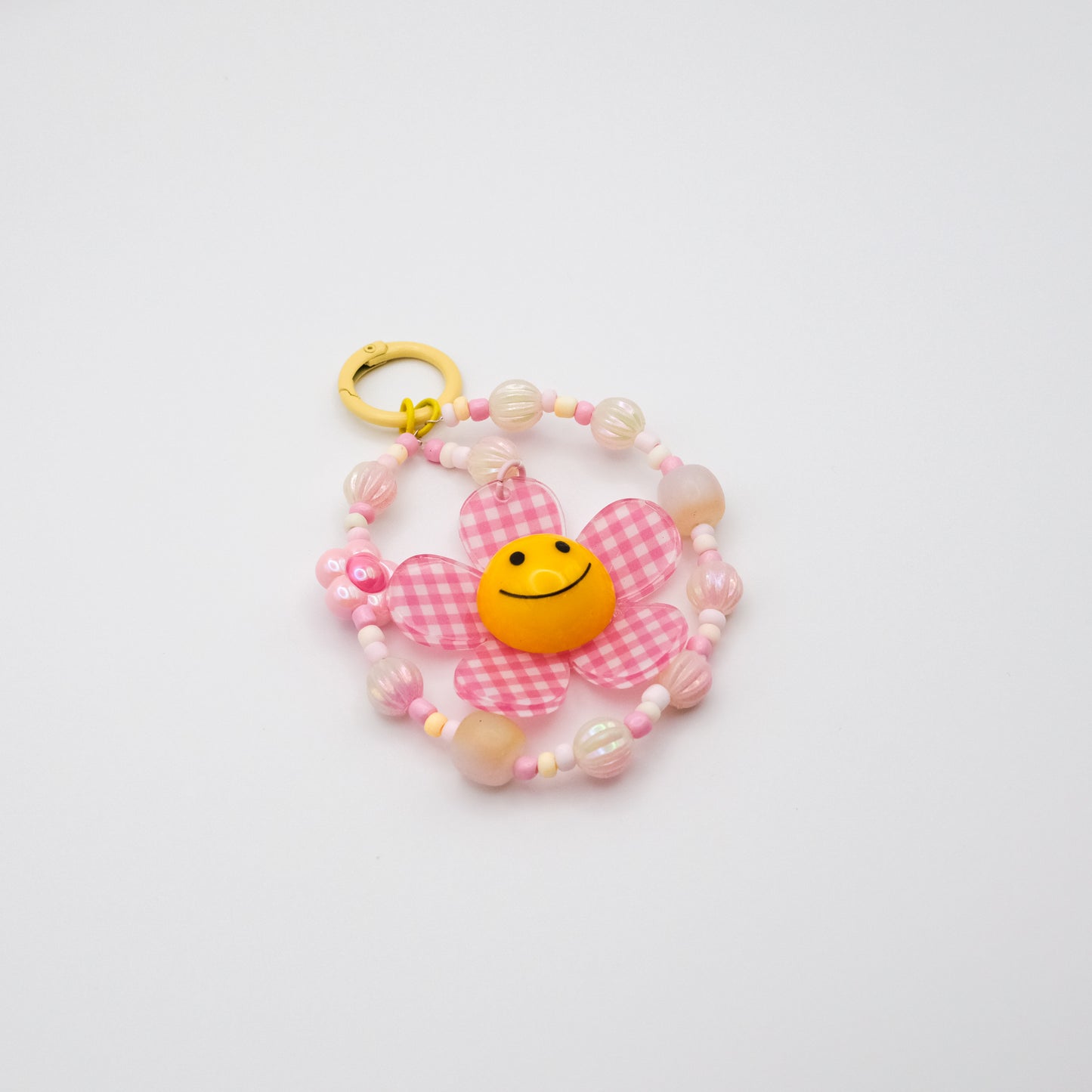 Pink Happy Checkerbloom Charm 🌸