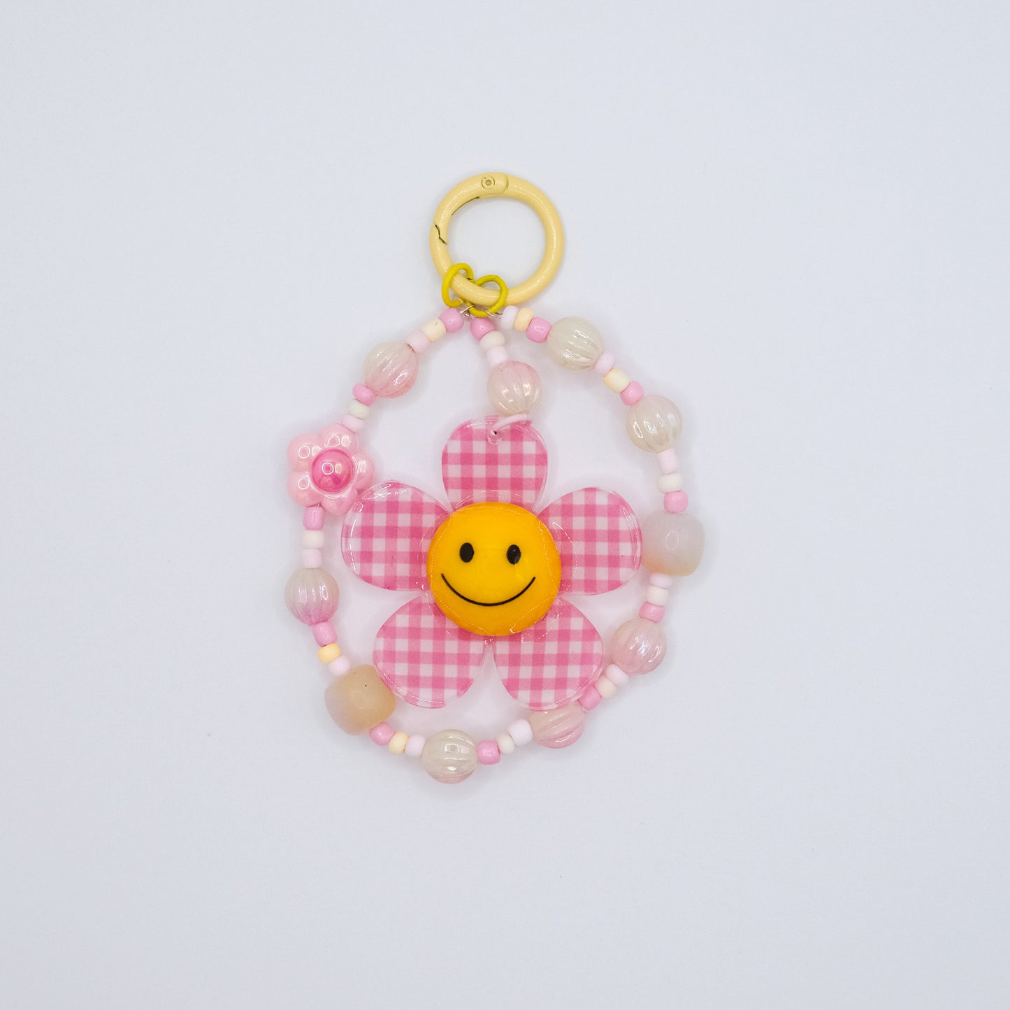 Pink Happy Checkerbloom Charm 🌸