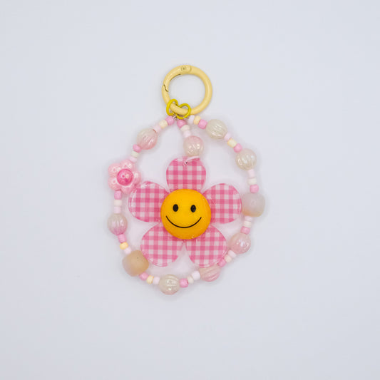Pink Happy Checkerbloom Charm 🌸