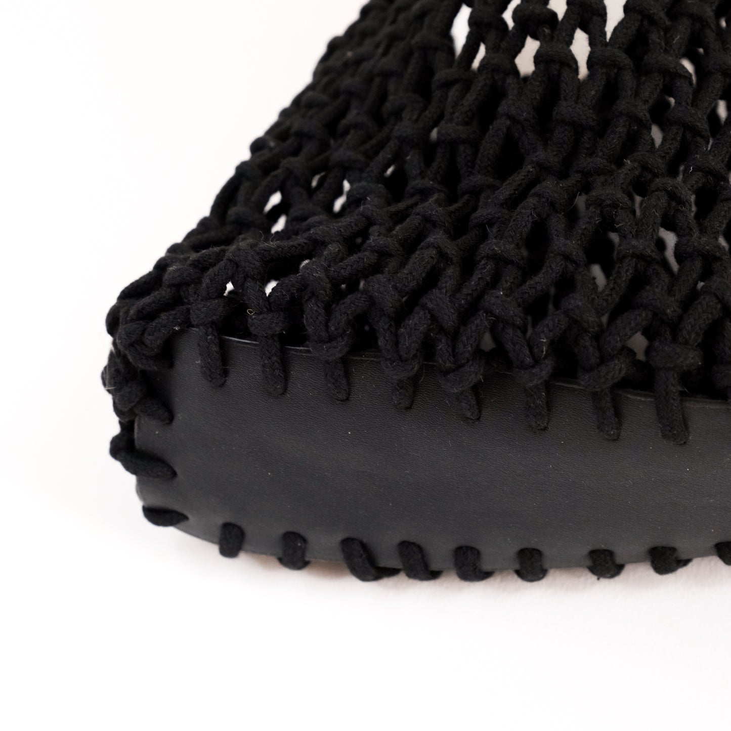 Black Braided Rope Handbag