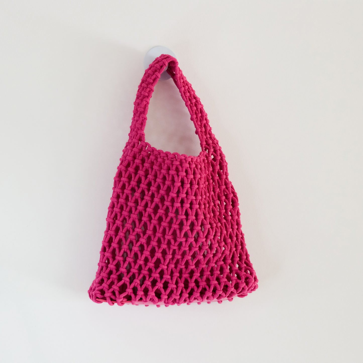 Fuchsia Braided Rope Handbag