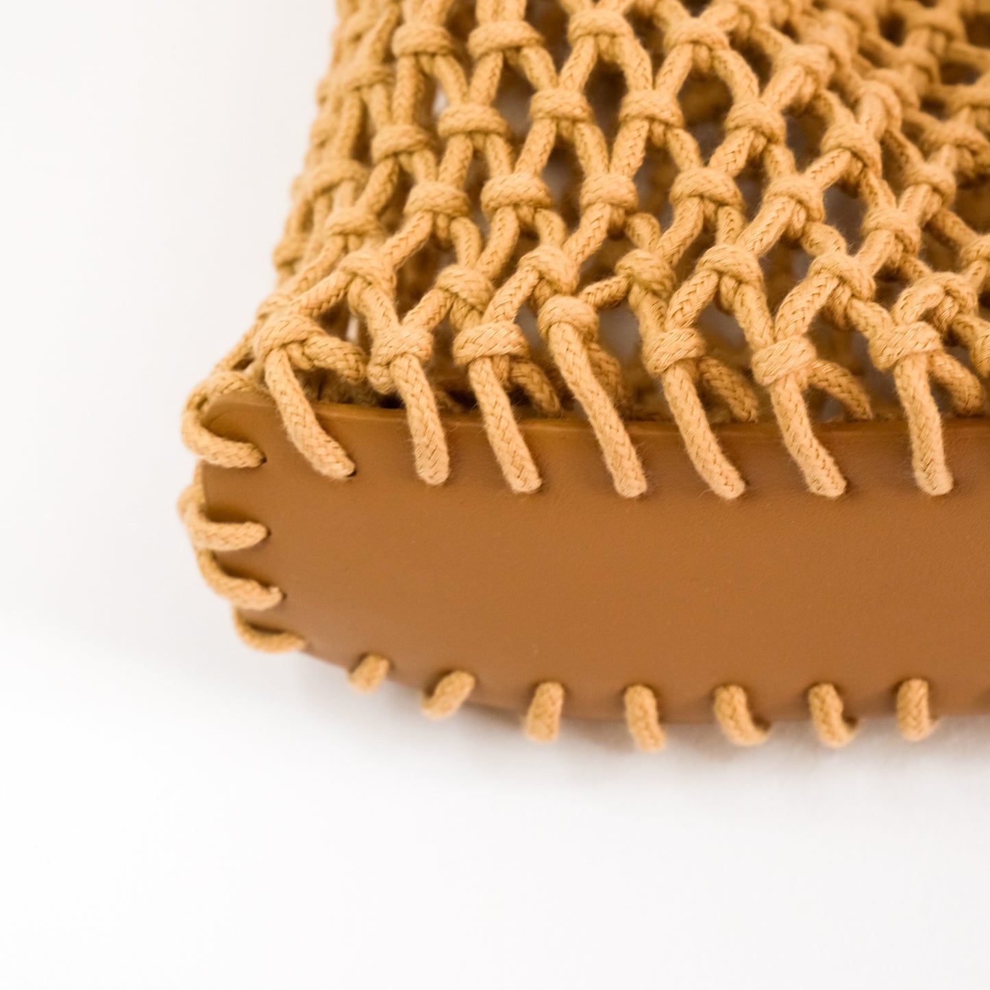 Khaki Braided Rope Handbag