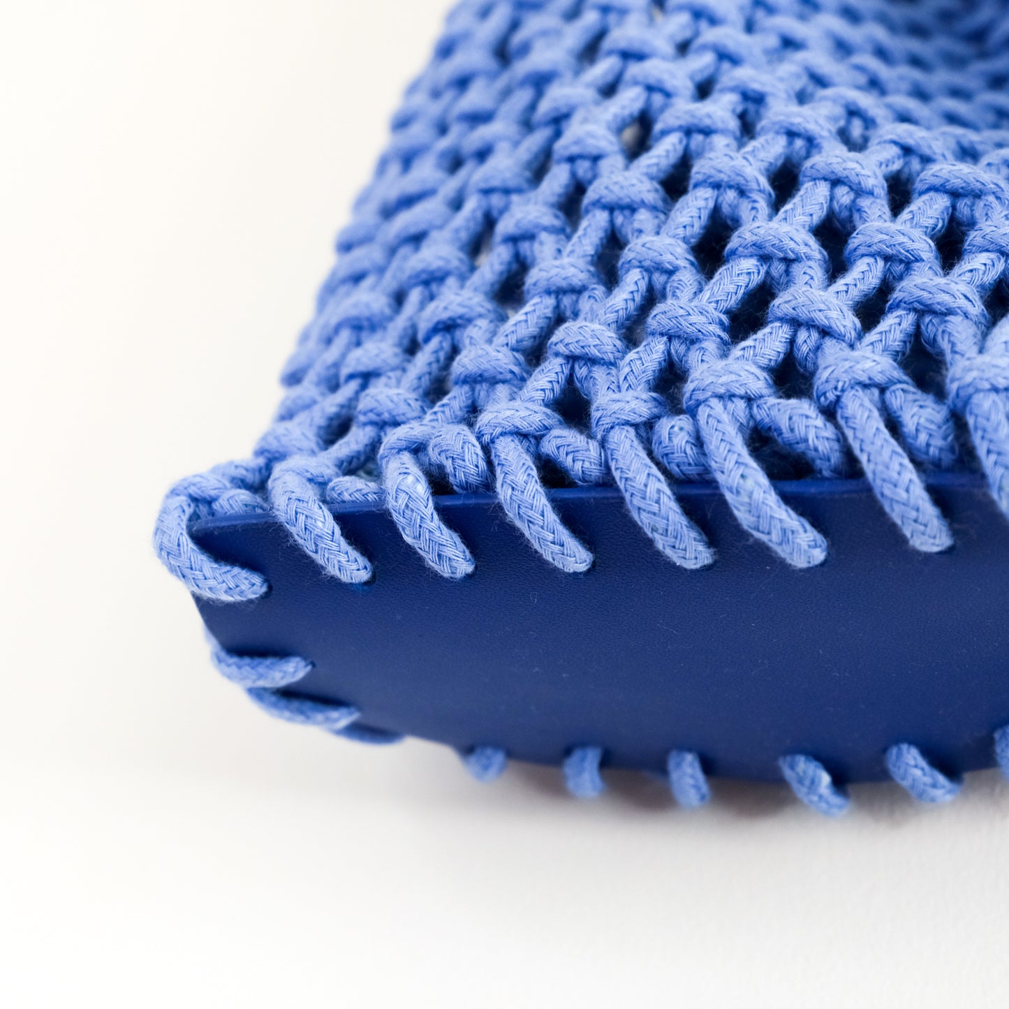 Blue Braided Rope Handbag