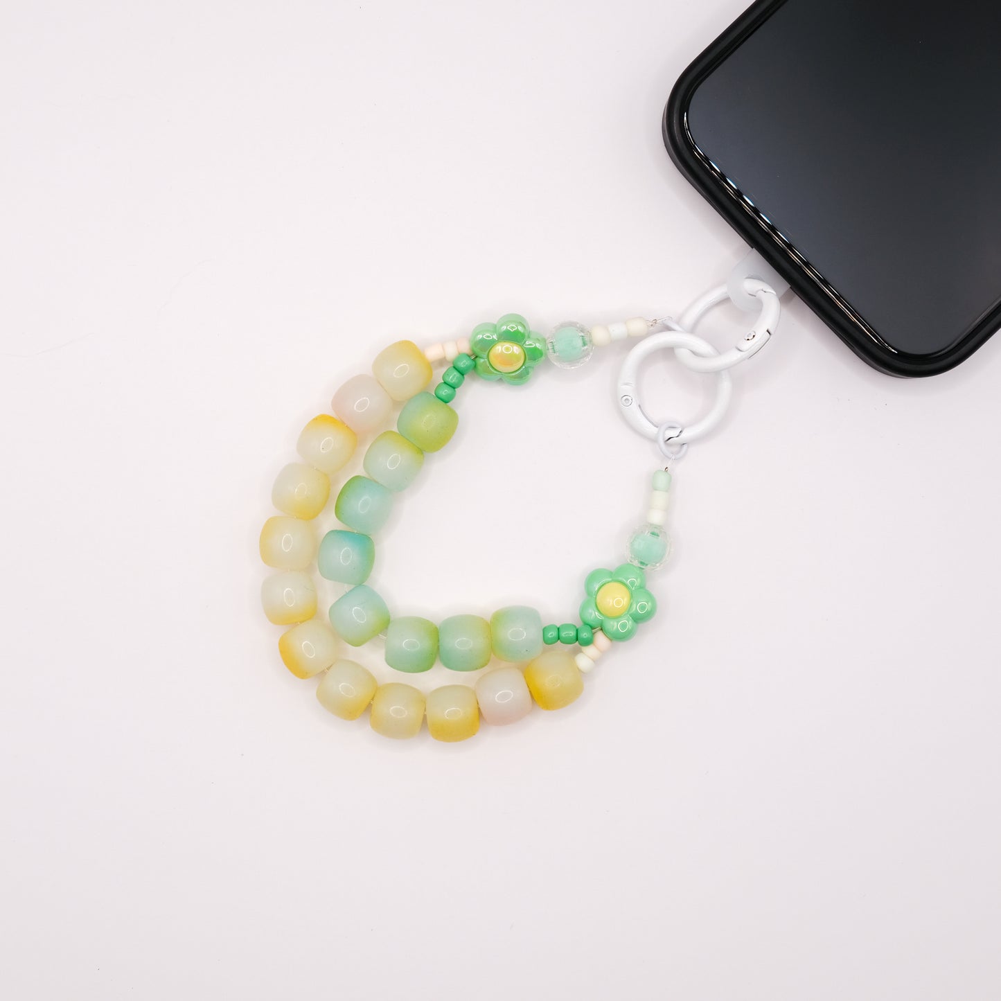 Green & Yellow Blossom Duo Beaded Chain