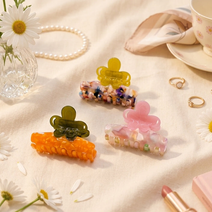 Rainbow Daisy Hair Claw
