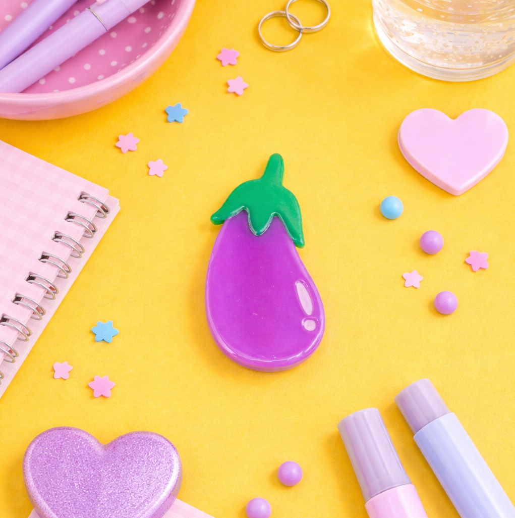 Eggplant Side Hair Clip