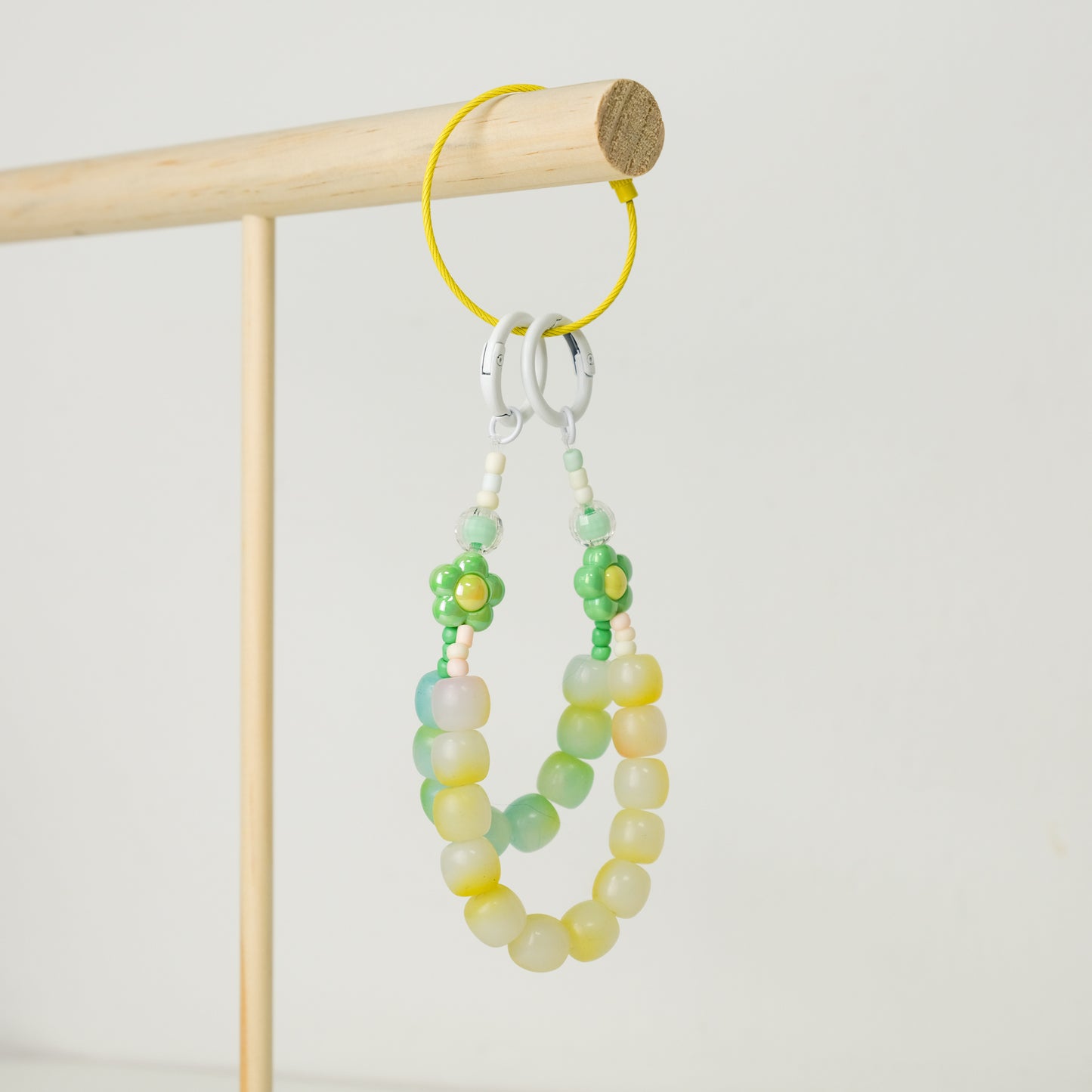 Green & Yellow Blossom Duo Beaded Chain