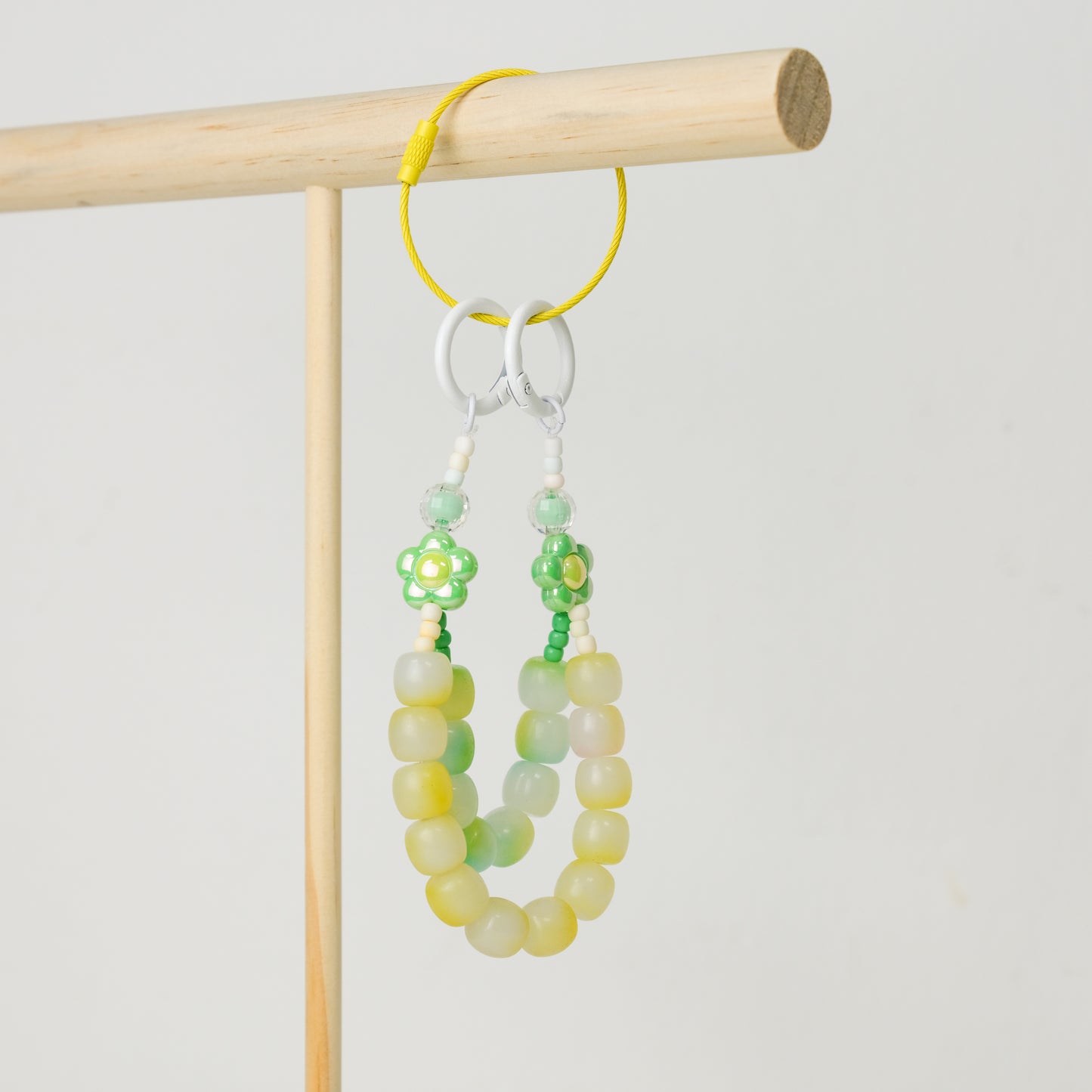 Green & Yellow Blossom Duo Beaded Chain