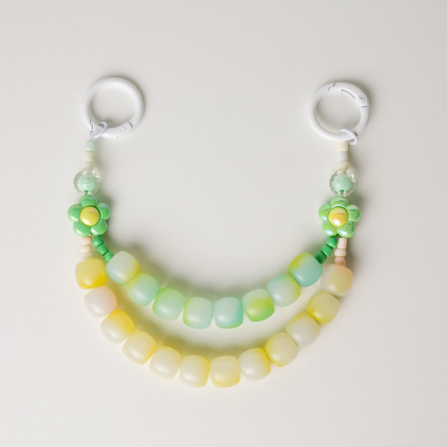 Green & Yellow Blossom Duo Beaded Chain