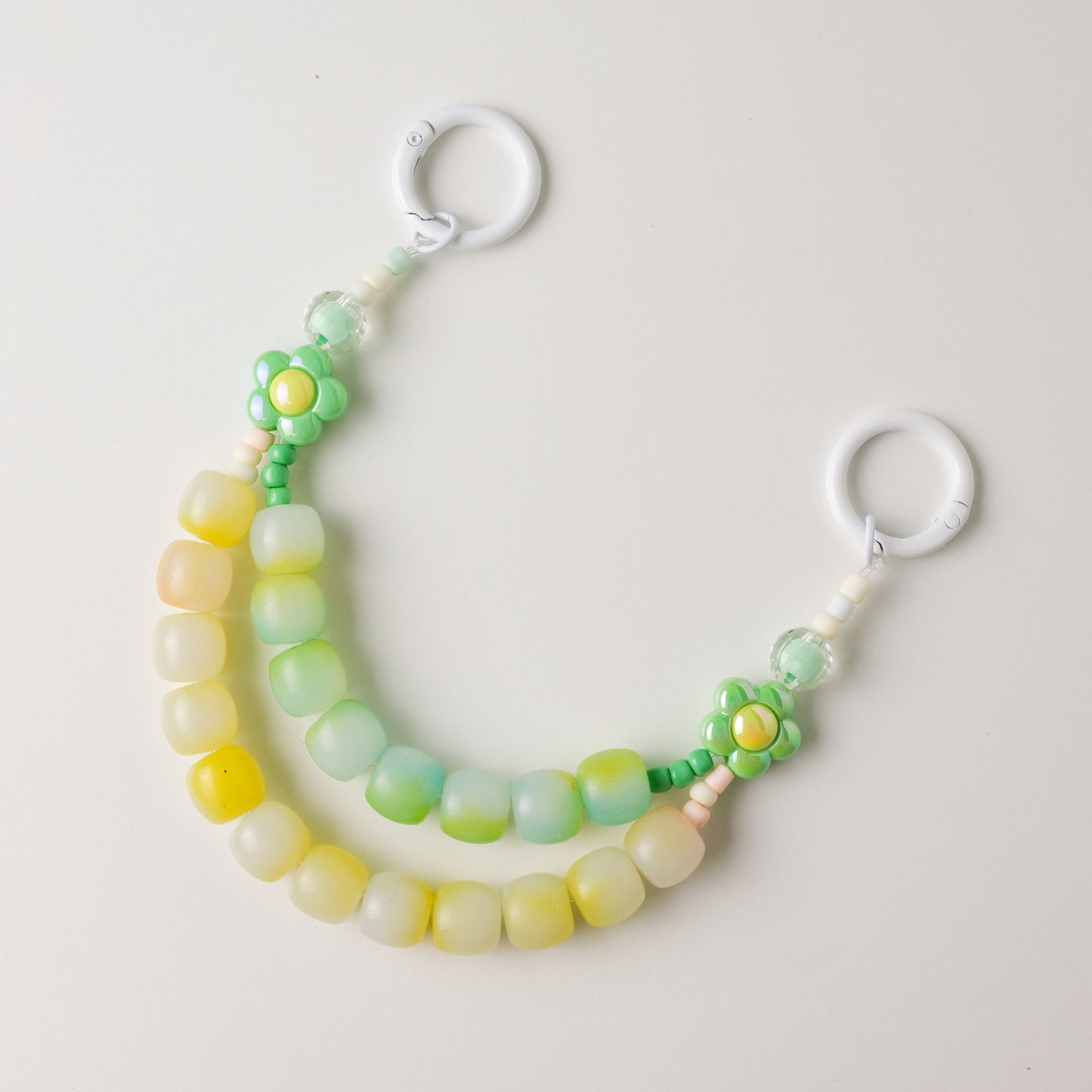 Green & Yellow Blossom Duo Beaded Chain