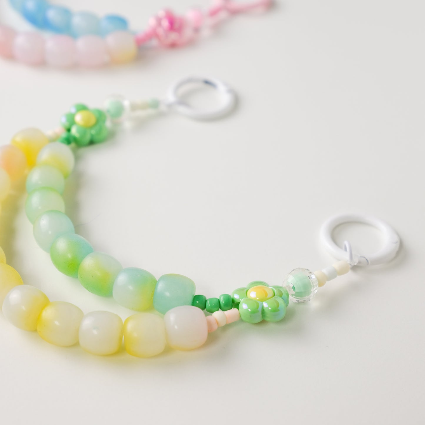 Green & Yellow Blossom Duo Beaded Chain