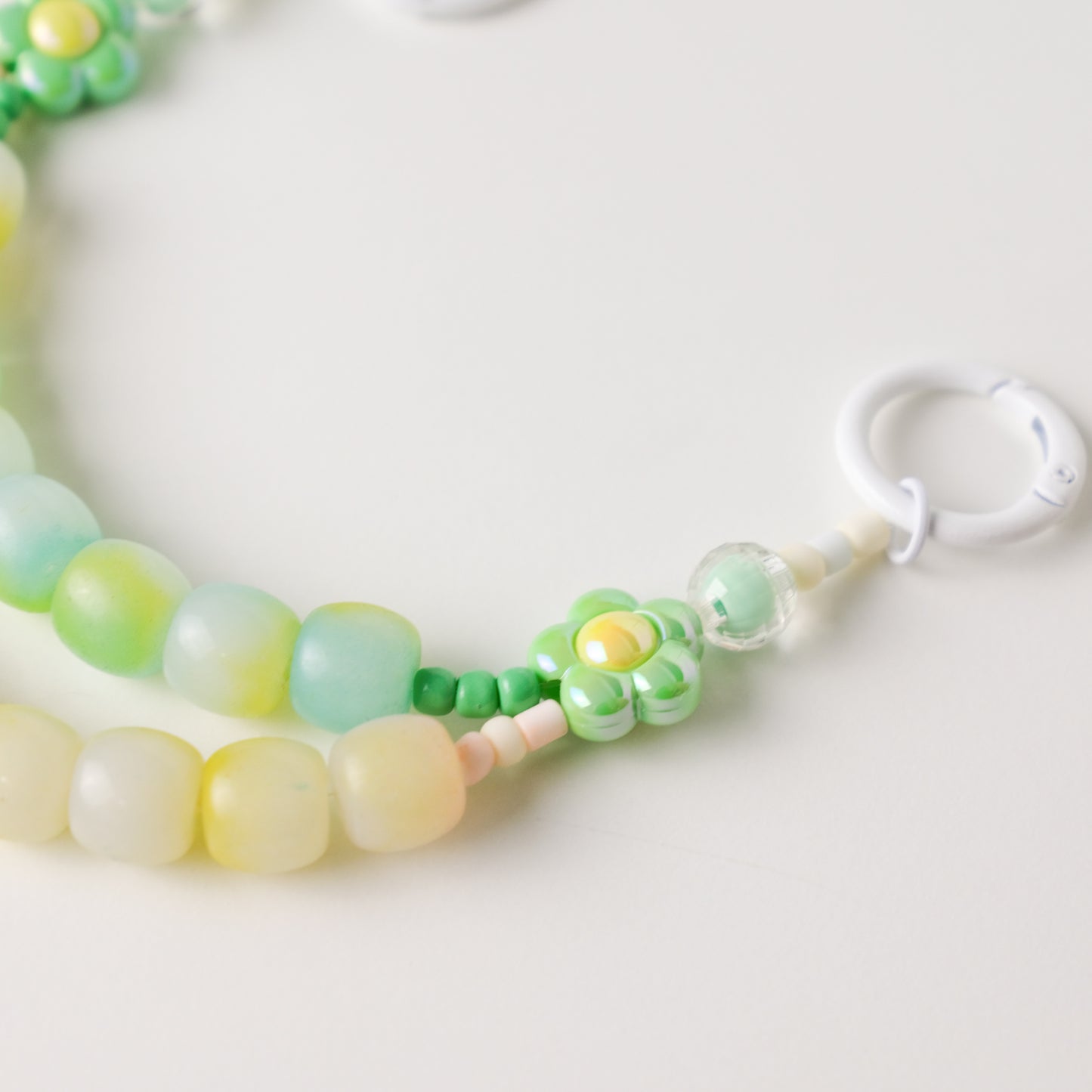 Green & Yellow Blossom Duo Beaded Chain