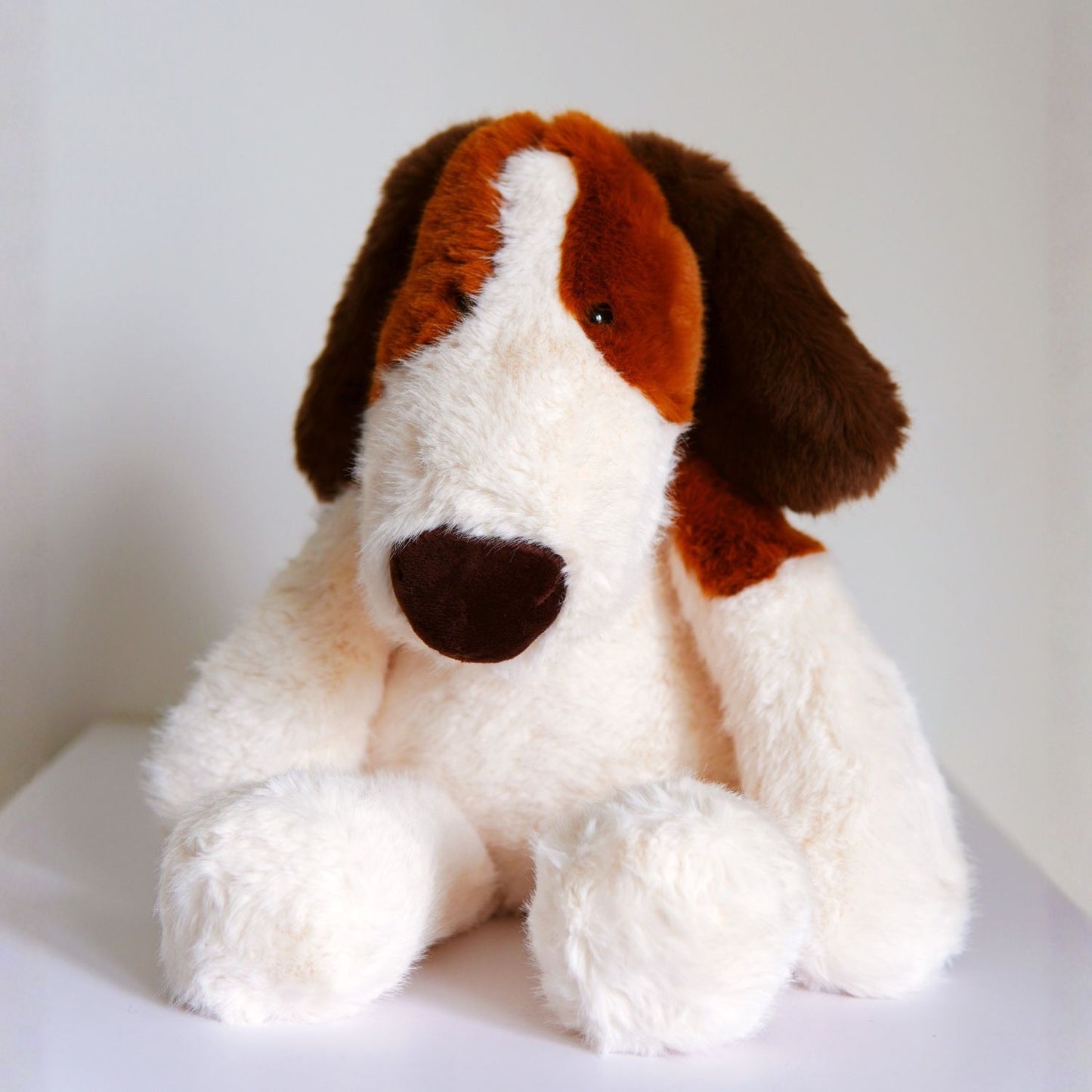 Brown & White Puppy Plushie