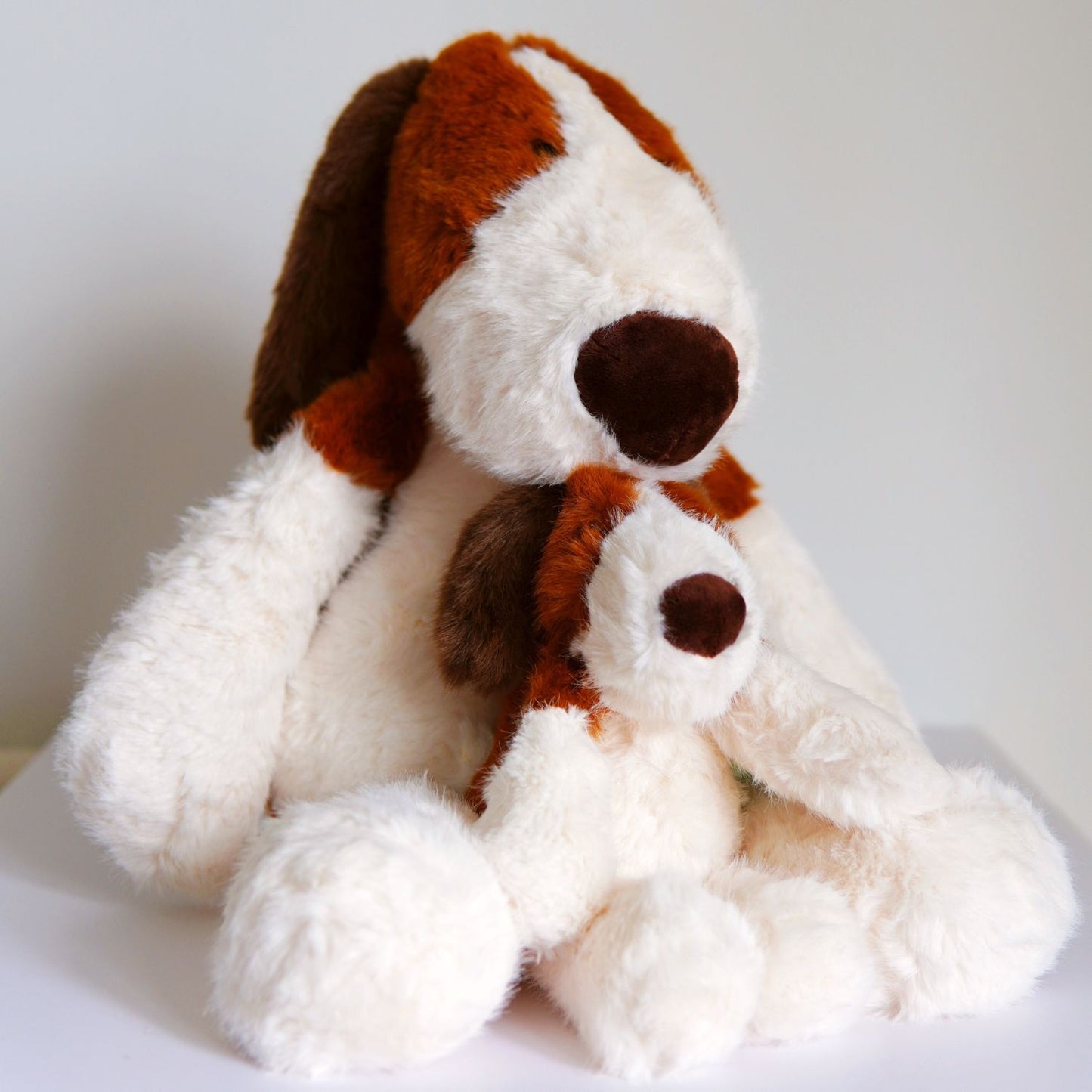 Brown & White Puppy Plushie