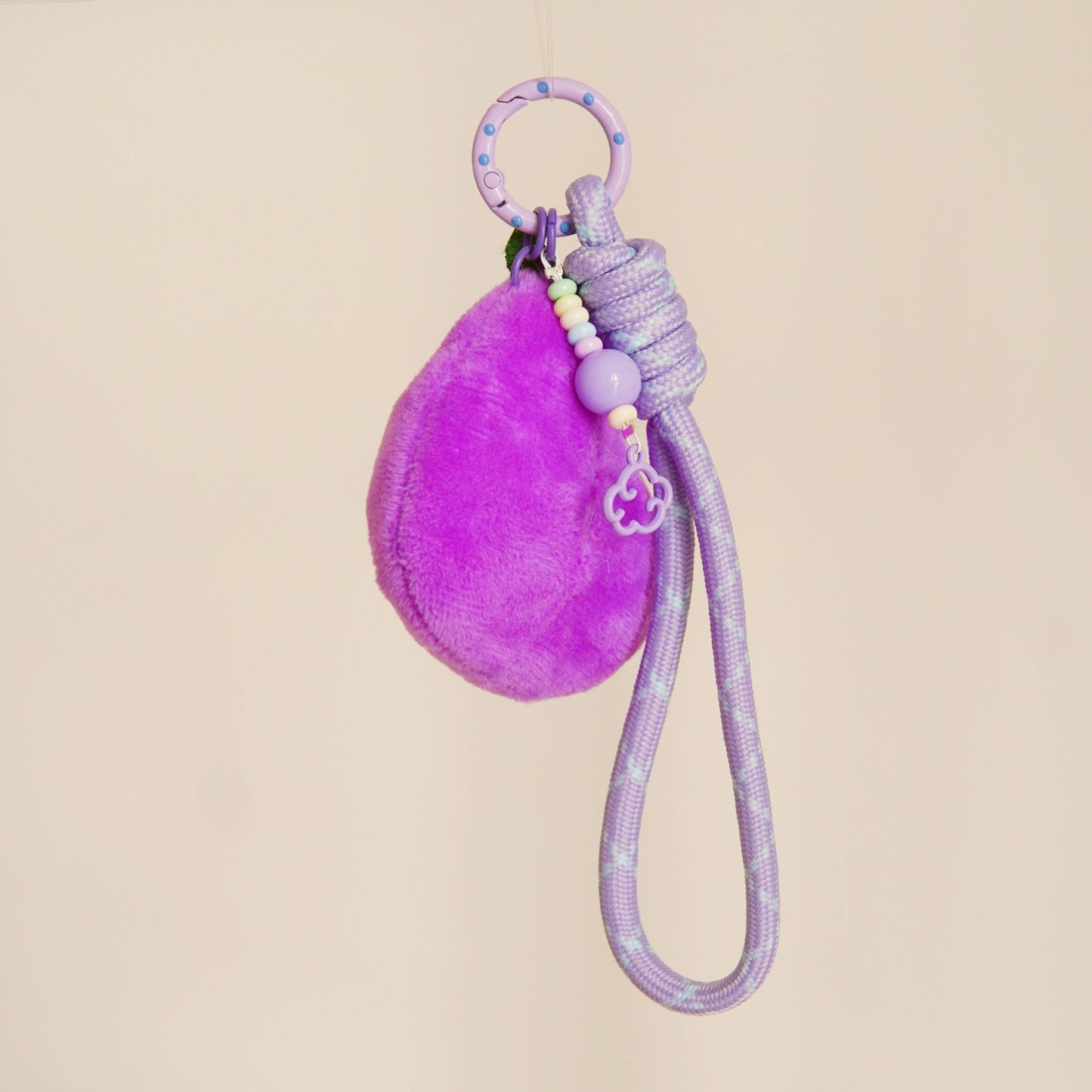 Ms Eggplant Squeaky Bag Charm