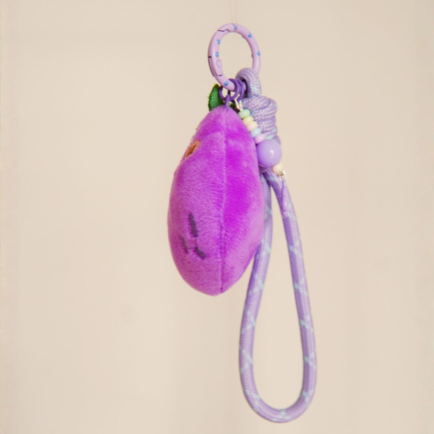 Ms Eggplant Squeaky Bag Charm