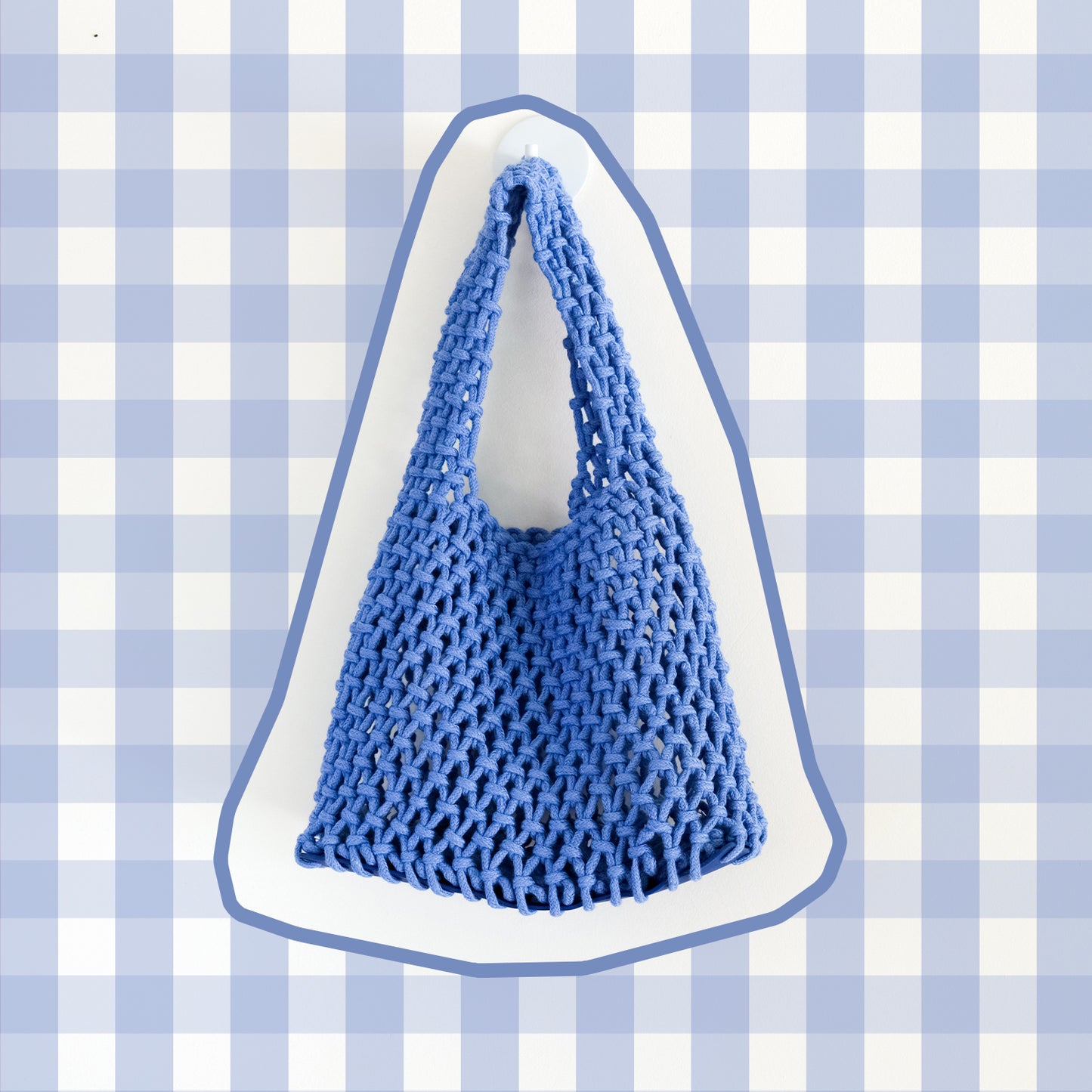 Blue Braided Rope Handbag