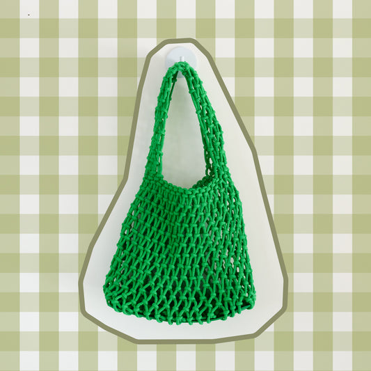Green Braided Rope Handbag