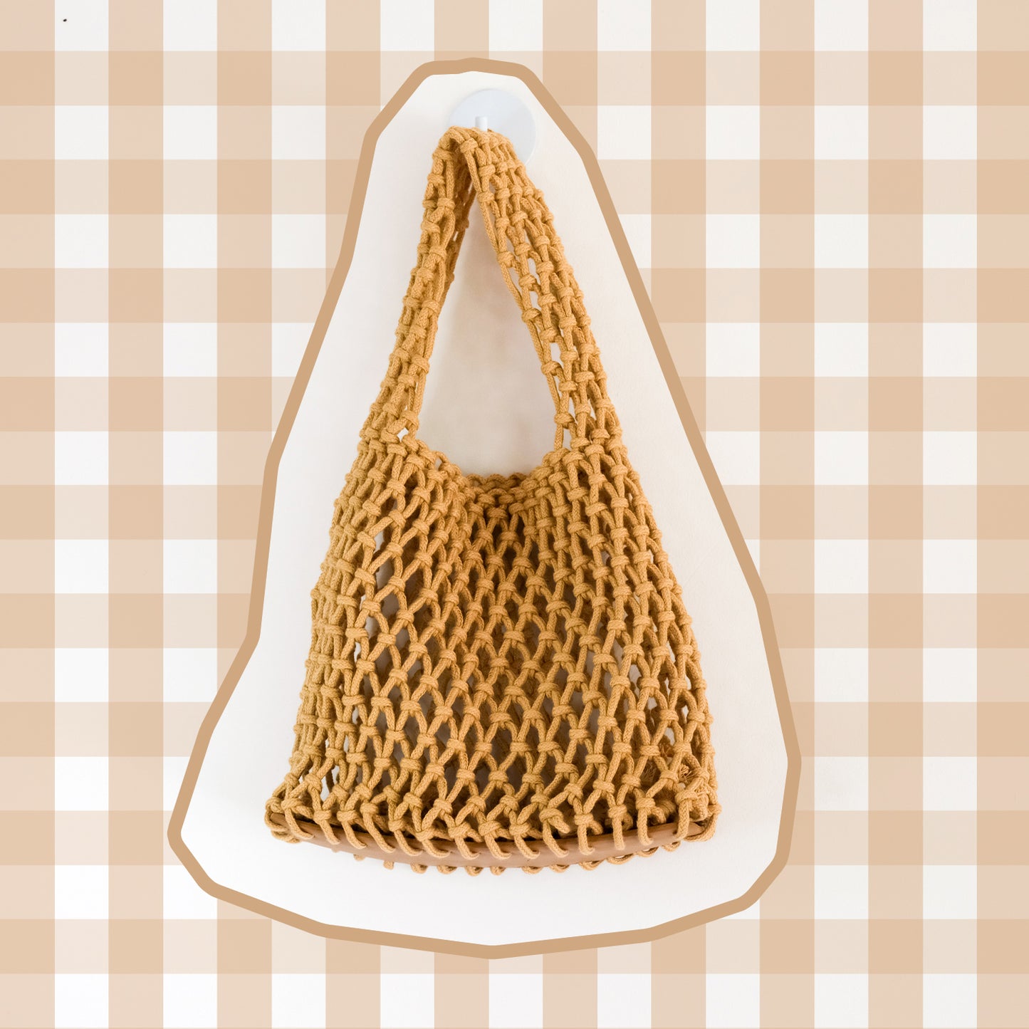 Khaki Braided Rope Handbag